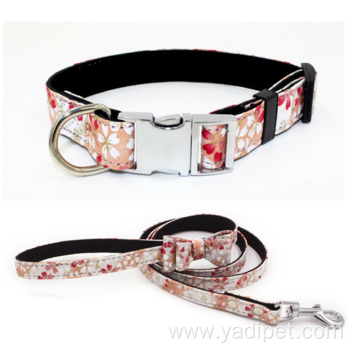 Printed pet metal buckle lettering dog collar